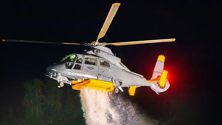 Aerial firefighting helicopter