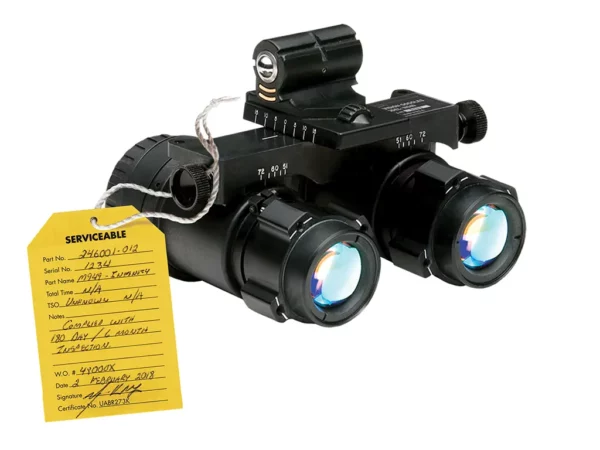 Night vision goggle with service tag.